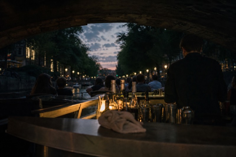 Amsterdam: Evening Canal Cruise with (Open) Bar on Board